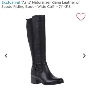 Naturalizer Size 8.5 black leather boots.